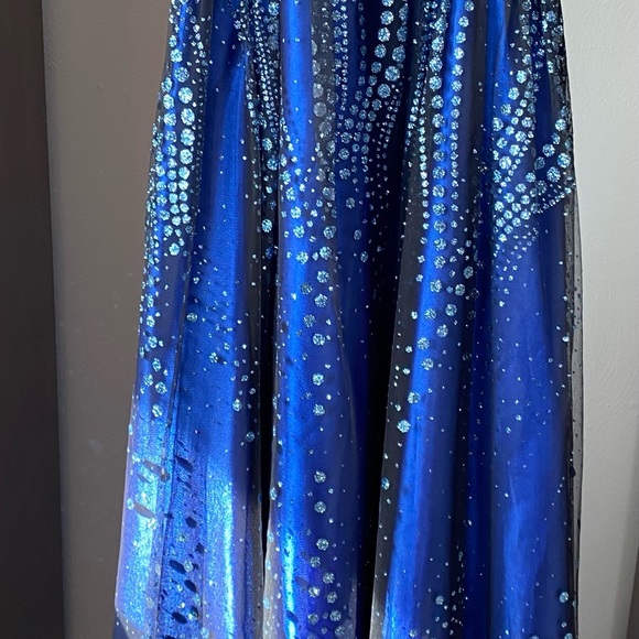 Strapless Royal Blue Prom Dress - Picture 5 of 5